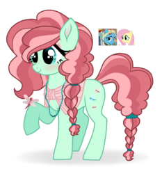 Size: 1337x1437 | Tagged: safe, artist:unoriginai, fluttershy, meadowbrook, oc, oc only, dragonfly, pony, g4, cute, magical lesbian spawn, next generation, offspring, parent:fluttershy, parent:meadowbrook, parents:meadowshy, screencap reference, ship:meadowshy