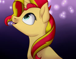 Size: 1600x1237 | Tagged: safe, artist:firepetalfox, sunset shimmer, pony, unicorn, g4, female, looking up, mare, solo