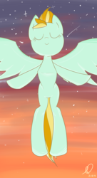Size: 1200x2200 | Tagged: safe, artist:fragmentedfrost, lightning dust, pegasus, pony, g4, cute, dustabetes, eyes closed, female, flying, shooting star, signature, sky, solo, spread wings, stars, wings