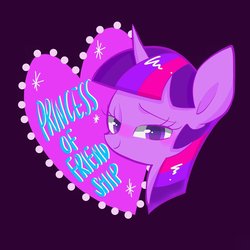 Size: 1447x1446 | Tagged: safe, artist:1drfl_world_end, twilight sparkle, pony, g4, blushing, cute, female, heart, looking at you, mare, princess of friendship, simple background, smiling, solo, twiabetes