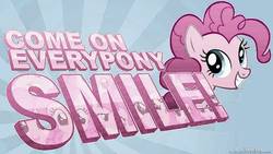 Size: 1280x720 | Tagged: safe, pinkie pie, g4, smile song, smiling, text