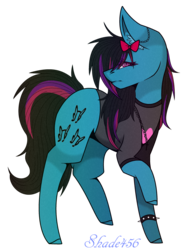 Size: 1024x1371 | Tagged: safe, artist:legendaryshadee, oc, oc only, oc:despy, earth pony, pony, clothes, female, mare, race swap, shirt, simple background, solo, transparent background