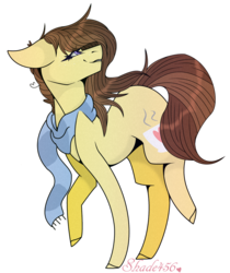 Size: 1024x1218 | Tagged: safe, artist:legendaryshadee, oc, oc only, oc:coffee, earth pony, pony, clothes, female, mare, scarf, simple background, solo, transparent background