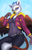 Size: 1618x2500 | Tagged: safe, artist:entarra, oc, oc only, griffon, anthro, anthro oc, clothes, cloud, female, griffon oc, jacket, looking at you, pants, shirt, sky, solo, varsity jacket