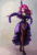 Size: 680x1000 | Tagged: safe, artist:the-park, pinkie pie, human, g4, female, humanized, saloon dress, saloon pinkie, simple background, solo