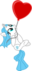 Size: 258x578 | Tagged: safe, oc, oc:glacier bloom, pony, unicorn, balloon, cute, female, heart, heart balloon, mare, mouth hold, underhoof