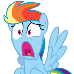Size: 1600x1602 | Tagged: source needed, useless source url, safe, artist:eugene-joe-c, rainbow dash, pegasus, pony, g4, female, jaw drop, mare, open mouth, reaction image, shocked, simple background, solo, transparent background, vector
