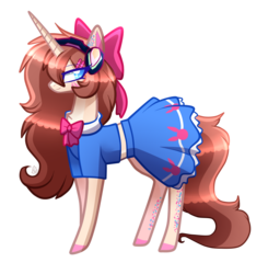 Size: 1385x1413 | Tagged: safe, artist:sugaryicecreammlp, oc, oc only, oc:diva, pony, unicorn, bow, clothes, dress, female, hair bow, mare, simple background, solo, transparent background