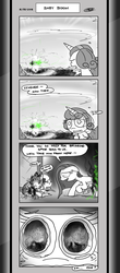 Size: 1451x3300 | Tagged: safe, artist:loreto-arts, apple bloom, pinkie pie, princess flurry heart, spike, dragon, pony, comic:friendship is innuendo, comic:friendship is innuendo vol. 2, g4, comic, explosion, magic, oh no, pinkamena diane pie, this will end in tears, this will not end well, winged spike, wings