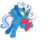 Size: 4000x3200 | Tagged: safe, artist:kikiartist21, oc, oc only, oc:fleurbelle, alicorn, pony, alicorn oc, bow, female, flying, hair bow, heart, holding, mouth, solo