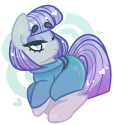Size: 698x757 | Tagged: safe, artist:vivian reed, maud pie, earth pony, pony, g4, abstract background, beanbrows, cute, eyebrows, female, heart, heart eyes, mare, maudabetes, solo, wingding eyes