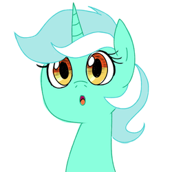Size: 1280x1280 | Tagged: safe, artist:gintoki23, lyra heartstrings, pony, unicorn, g4, :o, bust, cute, female, lyrabetes, open mouth, portrait, simple background, solo, white background