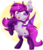 Size: 1664x1949 | Tagged: safe, artist:sickly-sour, oc, oc only, oc:violet moonflower, bat pony, pony, bat pony oc, choker, clothes, fangs, flower, jewelry, necklace, pink eyes, pink hair, pink mane, rearing, simple background, smiling, socks, solo, transparent background