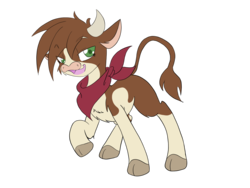Size: 4032x3024 | Tagged: safe, artist:steelsoul, arizona (tfh), cow, them's fightin' herds, clothes, community related, female, scarf, simple background, solo