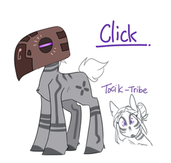 Size: 573x546 | Tagged: safe, artist:redxbacon, oc, oc only, oc:click, pony, female, mare, solo