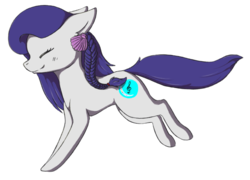 Size: 1955x1411 | Tagged: safe, artist:fluka, oc, oc only, oc:azure harmony, earth pony, pony, braid, cute, eyes closed, female, hair ornament, happy, jumping, mare, ocbetes, seashell, simple background, smiling, solo, transparent background