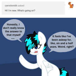 Size: 619x617 | Tagged: safe, artist:allykai, artist:go-ask-frostfire, oc, oc:frostfire, pegasus, pony, ask, comic, tumblr