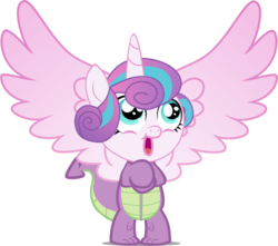 Size: 1779x1574 | Tagged: safe, artist:cyanlightning, artist:kimberlythehedgie, edit, editor:slayerbvc, vector edit, princess flurry heart, alicorn, pony, g4, animal costume, baby, baby pony, bipedal, clothes, costume, dragon costume, female, filly, footed sleeper, happy, looking up, pajamas, simple background, solo, spread wings, transparent background, vector, wings, zipper