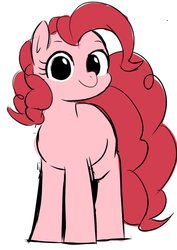 Size: 749x1056 | Tagged: safe, artist:manachaaaaaaaa, pinkie pie, earth pony, pony, g4, cute, diapinkes, female, looking at you, mare, smiling, solo