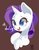 Size: 789x1018 | Tagged: safe, artist:tohupo, rarity, pony, unicorn, g4, brown background, cute, darling, dialogue, female, mare, open mouth, raribetes, simple background, solo