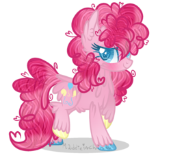 Size: 1024x954 | Tagged: safe, artist:winanya, pinkie pie, earth pony, pony, g4, base used, blushing, chest fluff, colored hooves, dock, ear fluff, female, fluffy, raised hooves, simple background, smiling, solo, transparent background, unshorn fetlocks
