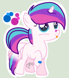 Size: 555x625 | Tagged: safe, artist:mlpcotton-candy-pone, oc, oc only, oc:magical melody, pony, unicorn, female, filly, solo, tongue out