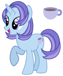 Size: 1280x1547 | Tagged: safe, artist:galaxyemotion, oc, oc only, oc:tea time, pony, unicorn, female, magical lesbian spawn, mare, offspring, parent:starlight glimmer, parent:trixie, parents:startrix, simple background, solo, transparent background