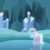 Size: 4000x4000 | Tagged: safe, artist:devfield, idw, radiant hope, crystal pony, crystal unicorn, pony, unicorn, g4, absurd resolution, cave, cavern, crystal, crystal caverns, female, frown, frozen pond, glowing, light, looking up, mare, redo, reflection, rock, show accurate, snow, solo, sparkles, stalactite, stalagmite, wide eyes