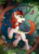 Size: 1500x2100 | Tagged: safe, artist:yakovlev-vad, autumn blaze, butterfly, insect, kirin, sounds of silence, awwtumn blaze, chest fluff, cloven hooves, colored hooves, cute, female, forest, happy, hooves, jumping, leonine tail, mushroom, open mouth, raised hoof, raised tail, rearing, scenery, solo, sweet dreams fuel, tree