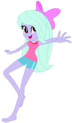 Size: 1880x3204 | Tagged: safe, artist:jawsandgumballfan24, flitter, equestria girls, g4, barefoot, clothes, feet, female, shirt, shorts, solo, t-shirt