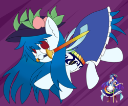 Size: 6000x5000 | Tagged: safe, artist:mrneo, pony, absurd resolution, clothes, crossover, dress, female, hat, hinanai tenshi, mare, ponified, solo, sword, touhou, weapon