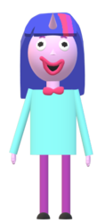 Size: 208x441 | Tagged: safe, artist:logan jones, twilight sparkle, equestria girls, g4, baldi's basics in education and learning, horn, horned humanization, jesus christ how horrifying, nightmare fuel, paint 3d, simple background, style emulation, stylistic suck, transparent background, what has science done