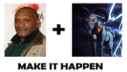 Size: 1353x768 | Tagged: safe, artist:inuhoshi-to-darkpen, grogar (g1), g1, exploitable meme, make it happen, meme, tony todd