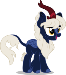 Size: 3500x3989 | Tagged: safe, artist:aeonkrow, oc, oc only, oc:nightowl, kirin, high res, kirin oc, kirin-ified, simple background, smiling, solo, species swap, transparent background