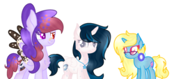 Size: 1024x462 | Tagged: source needed, safe, artist:angellightyt, artist:milky way, oc, oc:love shield twinkle, oc:milky flare, oc:milky way, alicorn, pony, alicorn oc, bandage, bandaid, bandaid on nose, chest fluff, early pregnancy, glasses, jewelry, necklace, nervous, pregnant, simple background, sweat