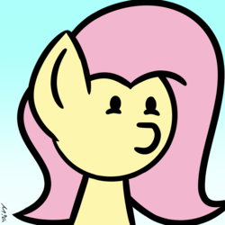 Size: 3000x3000 | Tagged: safe, artist:maneingreen, fluttershy, pegasus, pony, g4, female, high res, mare, minimalist, modern art, solo