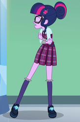 Size: 603x926 | Tagged: safe, screencap, sci-twi, twilight sparkle, equestria girls, g4, my little pony equestria girls: friendship games, clothes, cropped, crossed arms, crystal prep academy, crystal prep academy uniform, female, glasses, hair bun, necktie, pleated skirt, school uniform, schoolgirl, shoes, skirt, socks, solo, what more is out there