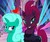 Size: 1281x1080 | Tagged: safe, artist:徐詩珮, fizzlepop berrytwist, glitter drops, tempest shadow, pony, unicorn, g4, my little pony: the movie, armor, broken horn, female, horn, lesbian, ship:glittershadow, shipping