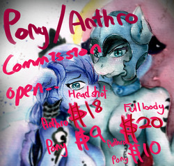 Size: 2177x2070 | Tagged: safe, artist:mashiromiku, nightmare moon, princess luna, anthro, g4, breasts, commission, commission info, high res, traditional art, watercolor painting