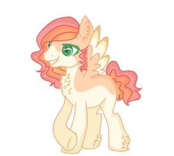 Size: 1100x981 | Tagged: safe, artist:flurobloom, oc, oc only, oc:harmony, pegasus, pony, base used, blank flank, chest fluff, colored pupils, ear fluff, male, offspring, parent:big macintosh, parent:fluttershy, parents:fluttermac, simple background, solo, stallion, transparent background, two toned coat, underhoof