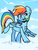 Size: 3000x4000 | Tagged: safe, alternate version, artist:annakitsun3, rainbow dash, pegasus, pony, g4, chest fluff, cloud, explicit source, female, mare, solo, underhoof