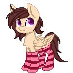 Size: 150x150 | Tagged: safe, artist:sketchiix3, oc, oc only, oc:night rose, pony, animated, clothes, gif, simple background, socks, solo, striped socks, transparent background