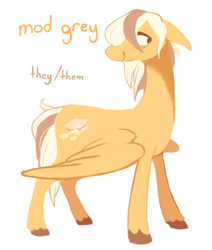 Size: 509x600 | Tagged: safe, artist:bananasmores, oc, oc only, pegasus, pony, nonbinary, pronouns, solo