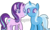 Size: 1592x948 | Tagged: safe, artist:marielleangel, starlight glimmer, trixie, pony, unicorn, g4, cute, diatrixes, female, glimmerbetes, lesbian, looking at each other, mare, ship:startrix, shipping