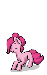 Size: 440x691 | Tagged: safe, artist:tg1117, pinkie pie, earth pony, pony, g4, animated, bouncing, cute, diapinkes, eyes closed, female, frame by frame, gif, jumping, loop, mare, pronking, simple background, smiling, white background