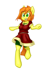 Size: 833x1229 | Tagged: safe, artist:spheedc, oc, oc only, oc:sweet corn, earth pony, anthro, arm hooves, bipedal, clothes, digital art, female, mare, simple background, smiling, solo, transparent background