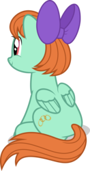 Size: 5000x9484 | Tagged: safe, artist:luckreza8, peppermint goldylinks, pegasus, pony, g4, my little pony best gift ever, mystery voice, absurd resolution, background pony, cute, female, friendship student, happy, mare, peppermint adoralinks, simple background, sitting, solo, transparent background, vector