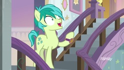 Size: 1920x1080 | Tagged: safe, screencap, sandbar, pony, a matter of principals, g4, male, solo, stairs