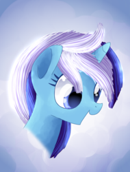 Size: 1600x2100 | Tagged: safe, artist:andromedasparkz, minuette, pony, unicorn, g4, bust, female, happy, open mouth, portrait, solo
