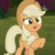 Size: 942x937 | Tagged: safe, screencap, mean applejack, earth pony, pony, g4, my little pony: friendship is magic, the mean 6, clone, cropped, female, mare, open mouth, raised hoof, smiling, solo